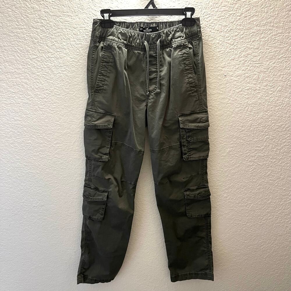 Hollister Y2K Cargo Jogger Pants Olive Green Women XS Epic Flex Grunge Utility - Picture 3 of 11